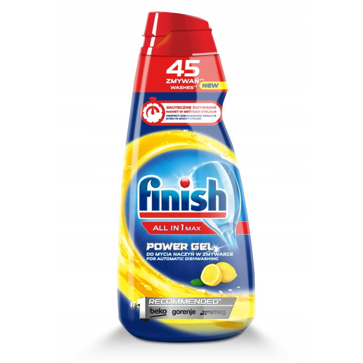 Finish All in 1 Max Lemon Dishwasher Gel 900ml Packaging status original