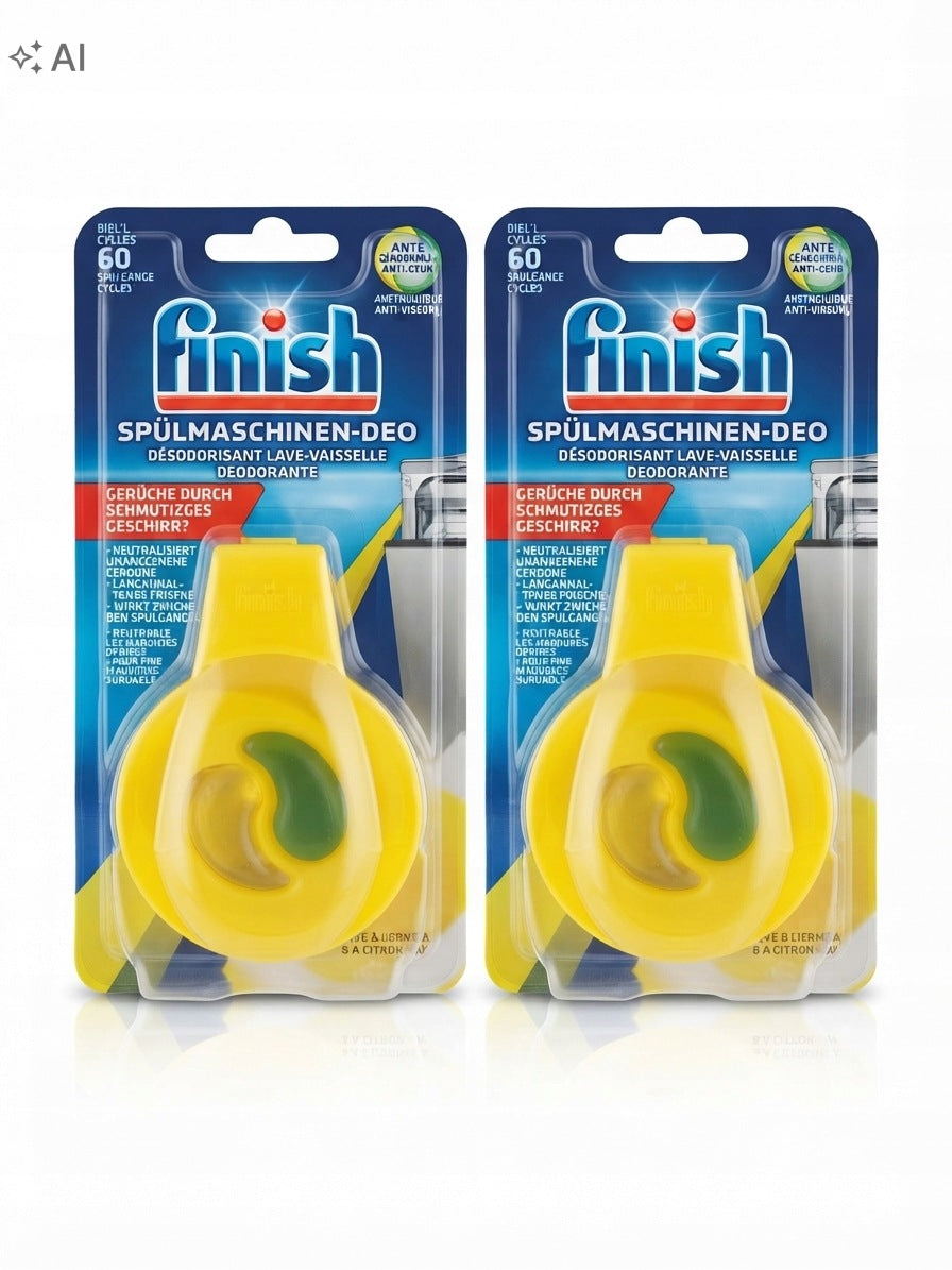 Finish Deo Lemon Dishwasher Freshener 2x