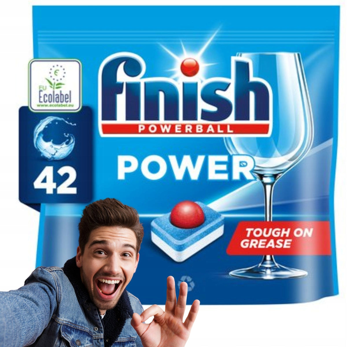 Finish Dishwasher Capsules POWER 42 pcs All in One Regular Packaging status original