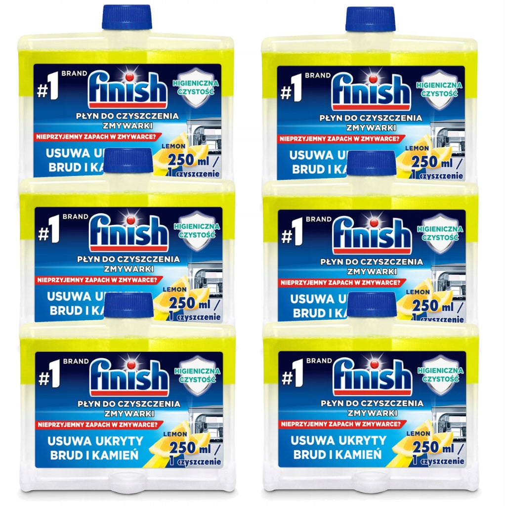 Finish Dishwasher Cleaner Set Lemon Scent 6x 250ml