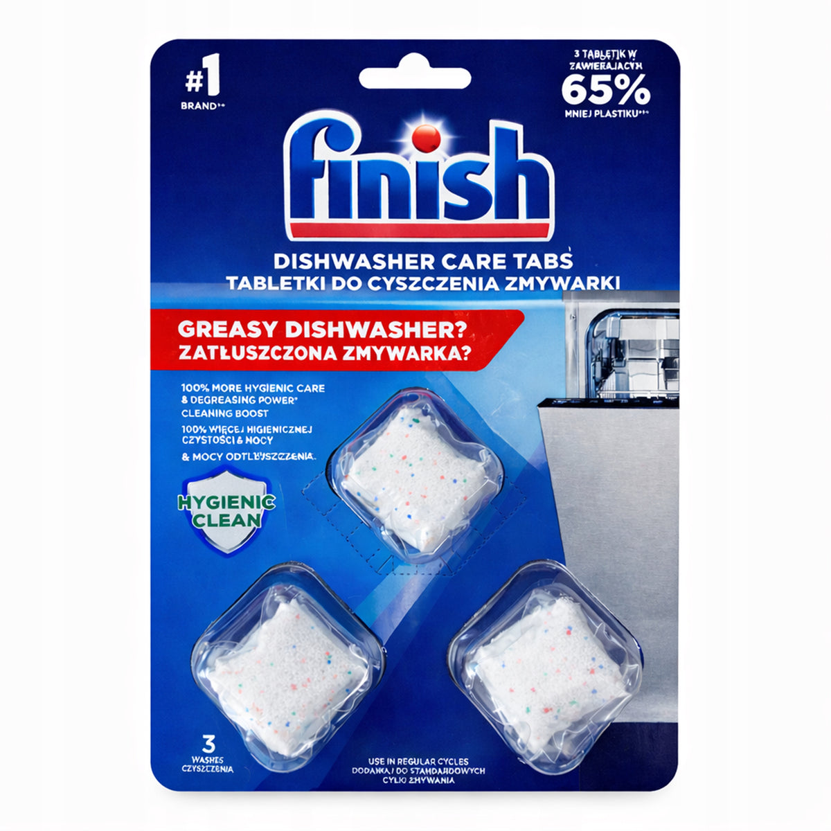 Finish Dishwasher Cleaning Tablets 3 Pcs Descaler Removes Odor