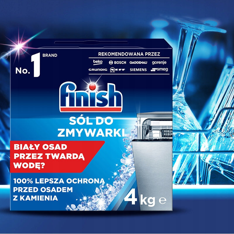 Finish Dishwasher Protective Salt - Protection against Stone and Sediment 2 x 4 kg Packaging status original
