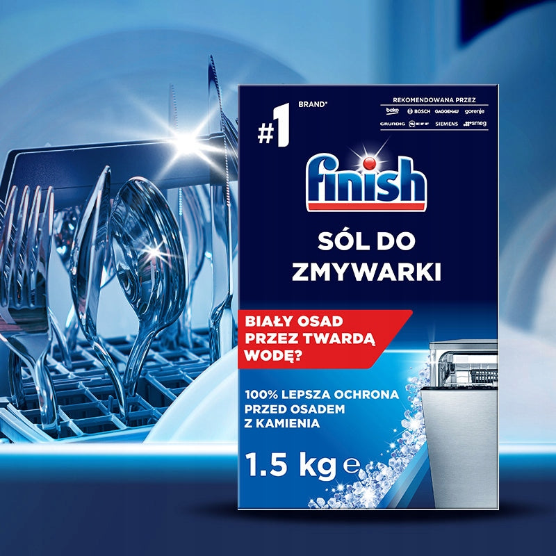 Finish Dishwasher Protective Salt Set XXL Sludge Protection 3 x 1,5 kg Packaging status original