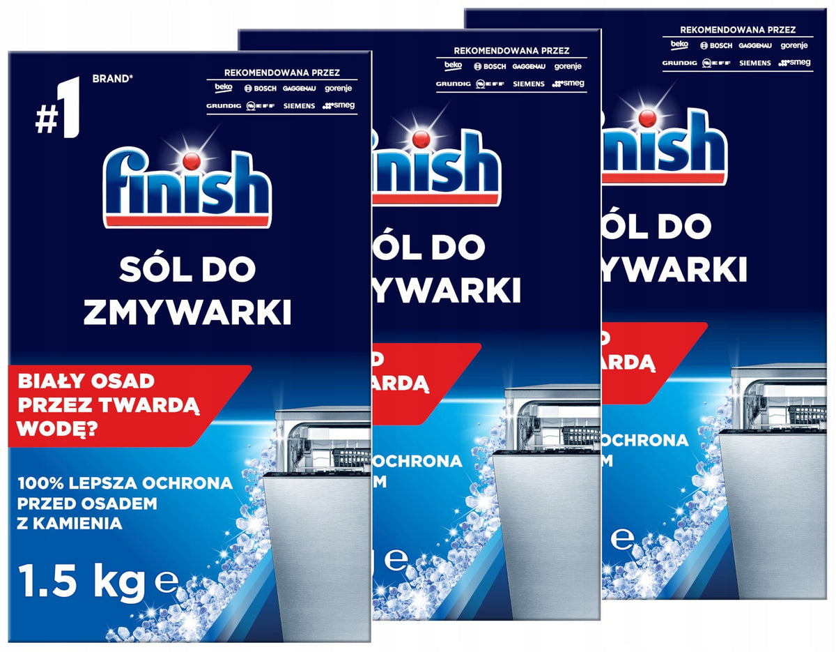 Finish Dishwasher Protective Salt Set XXL Sludge Protection 3 x 1,5 kg