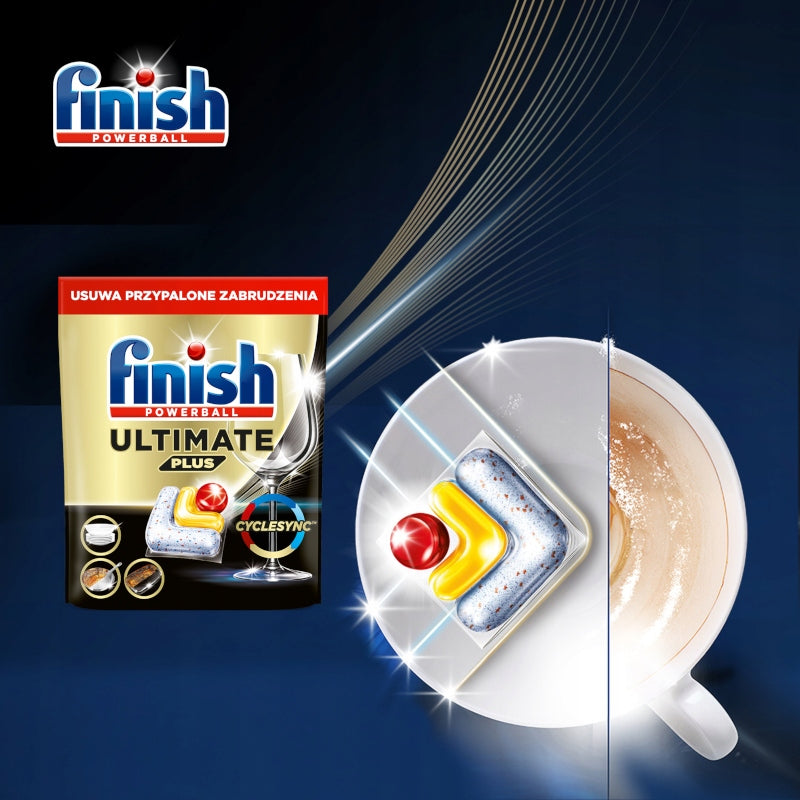 Finish Dishwasher Set Ultimate Plus Capsules + MEGA Detergent Additives Packaging status original
