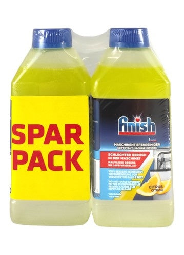 Finish Lemon Dishwasher Cleaner 2x250ml