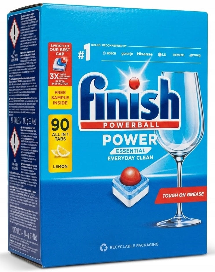 Finish Power Essential Lemon Dishwasher Tablets 90pcs.