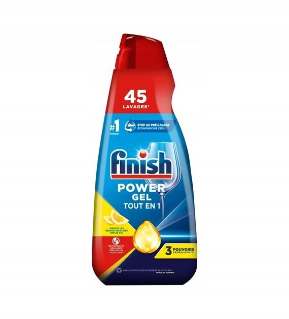 Finish Power Tout en 1 Lemon Dishwasher Gel 900ml