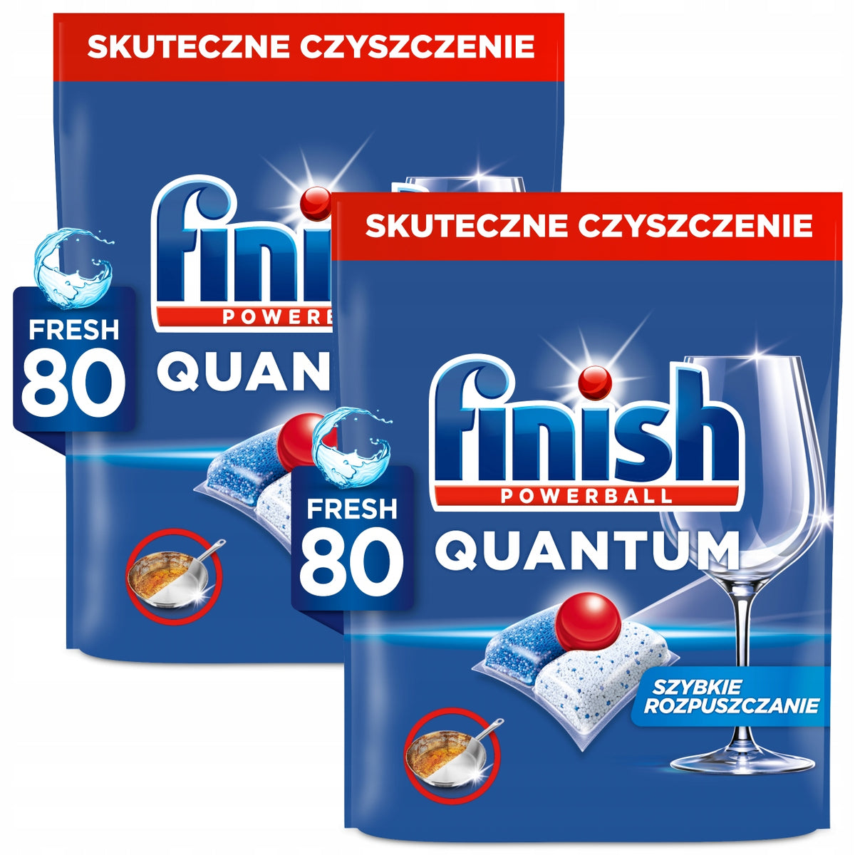 Finish Powerball Quantum All-in-1 Dishwasher Capsules 160 Pieces