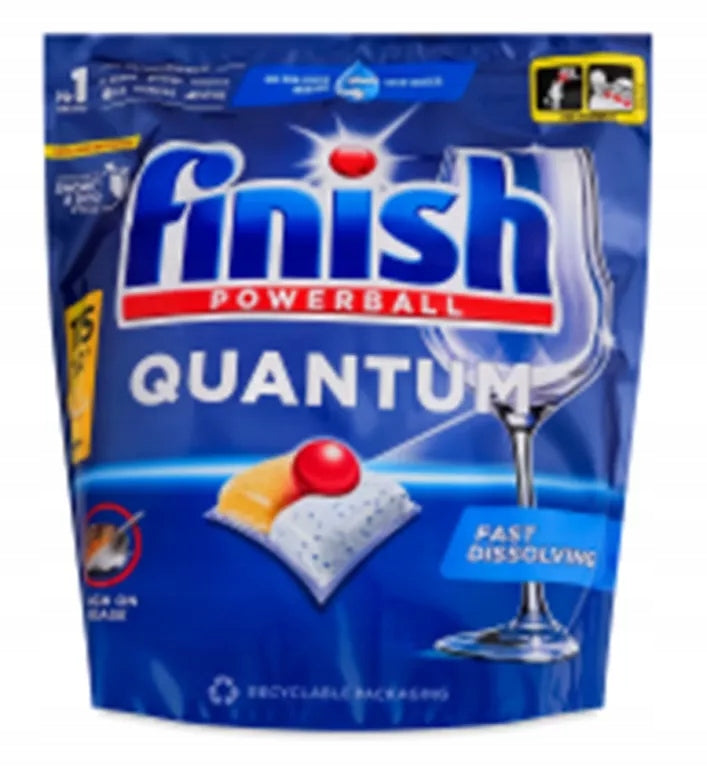 Finish Powerball Quantum All in One Lemon Dishwasher Capsules 115 Pieces Packaging status original