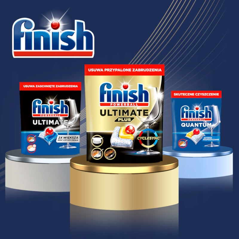Finish Powerball Ultimate Lemon All in One Dishwasher Capsules 50 Pieces Packaging status original