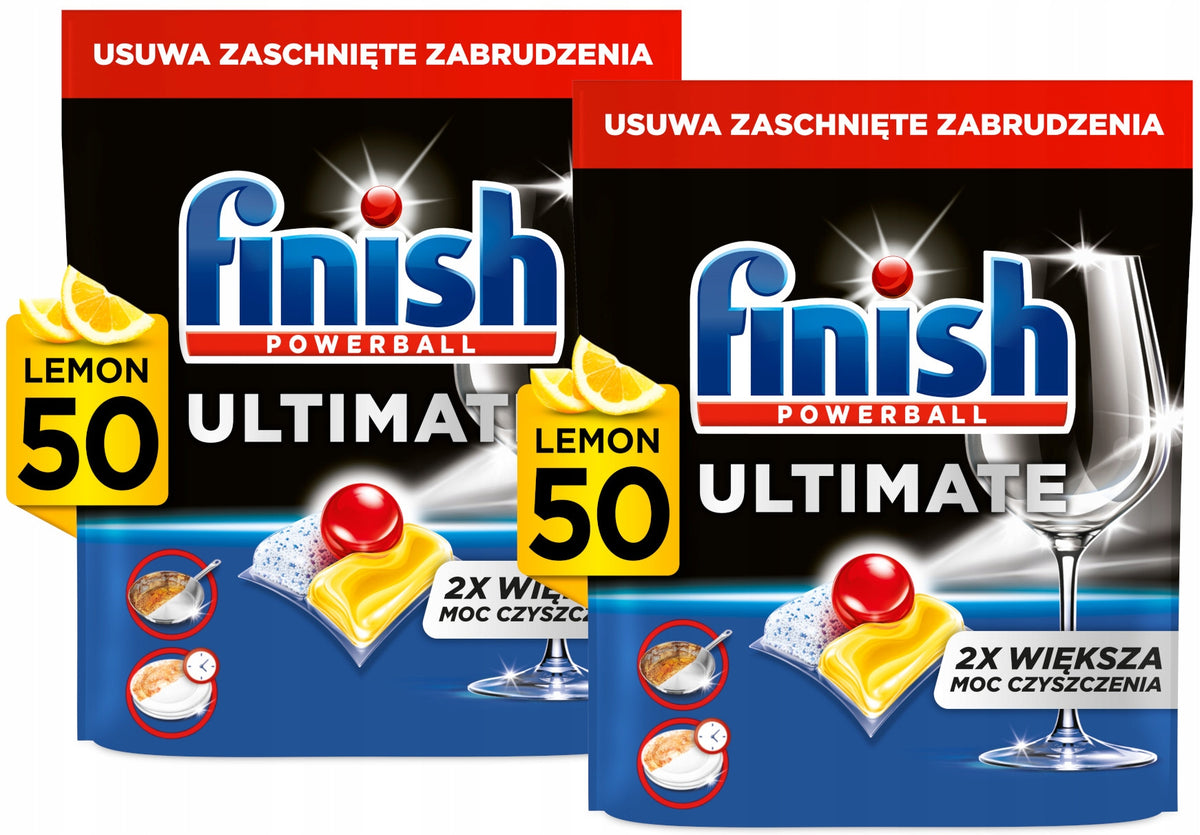 Finish Powerball Ultimate Lemon All in One Dishwasher Capsules 50 Pieces