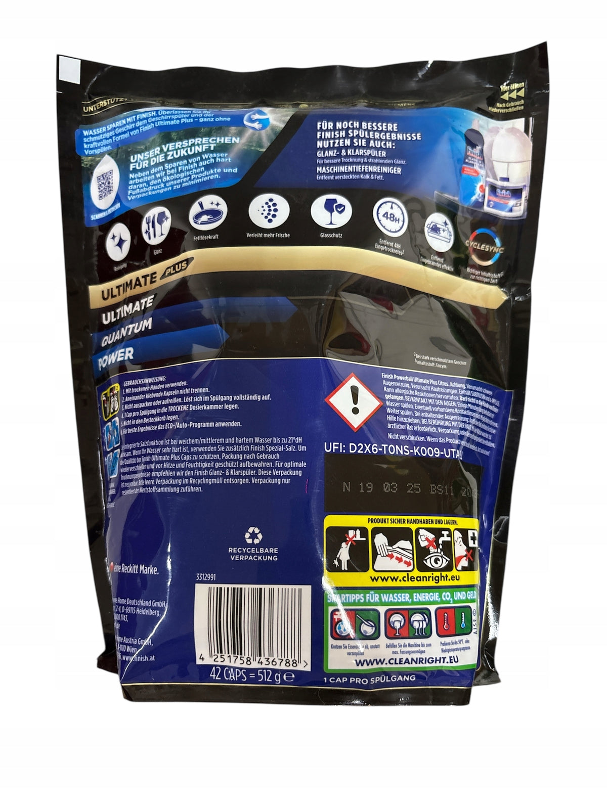 Finish Powerball Ultimate Plus 42 tablet Manufacturer code 4251758436788