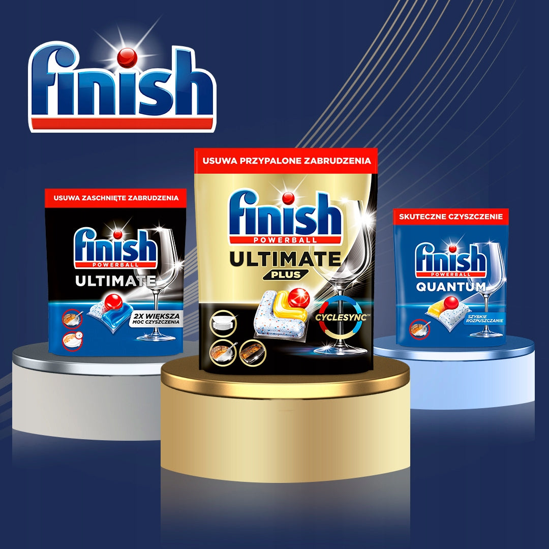Finish Quantum Dishwasher Capsules Lemon 100 pcs + Freebie Packaging status original