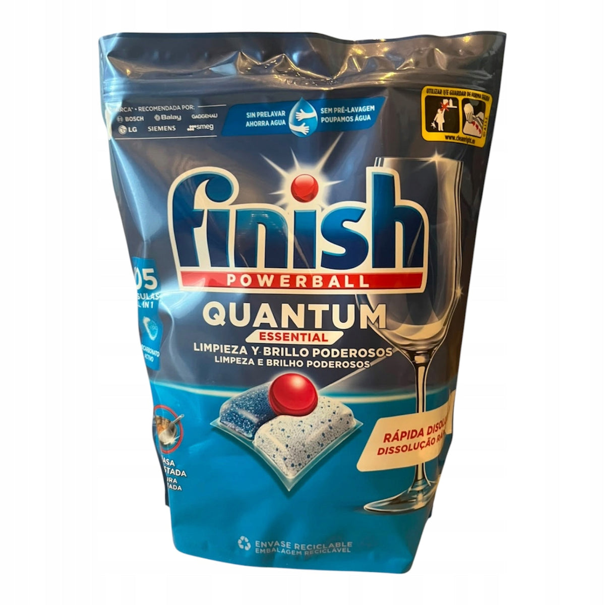 Finish Quantum Dishwasher Tablets 105 Pack Powerball Power