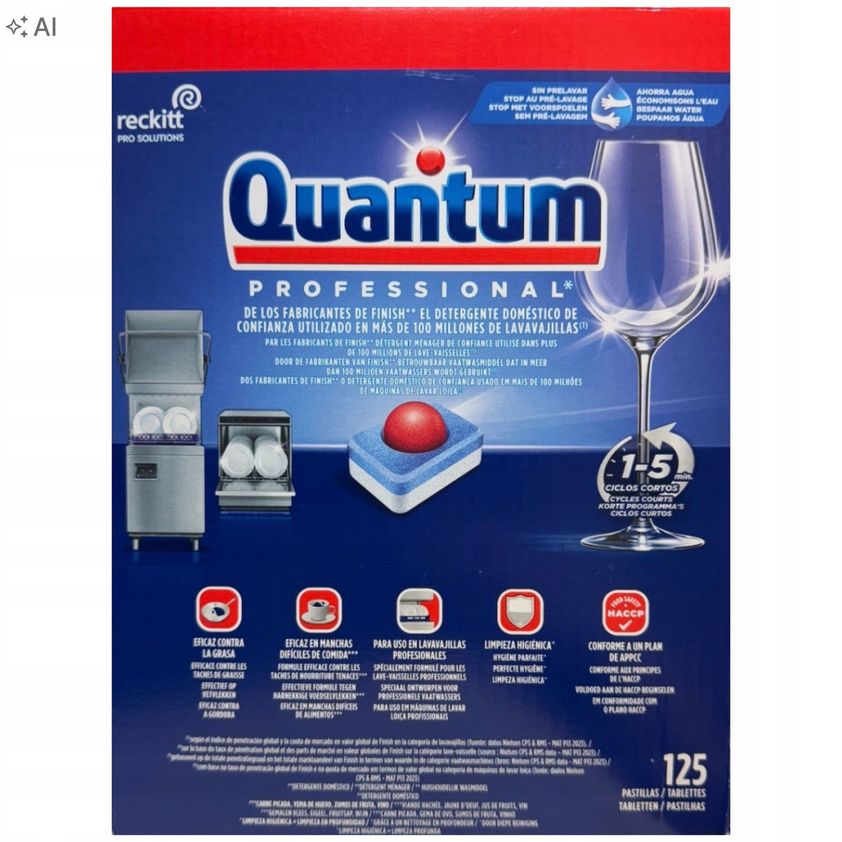 Finish Quantum Dishwasher Tablets Powerball XXL Professional 125 Tablets Packaging status original