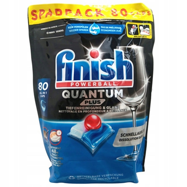 Finish Quantum Powerball Plus Dishwasher Capsules 80 Pieces German