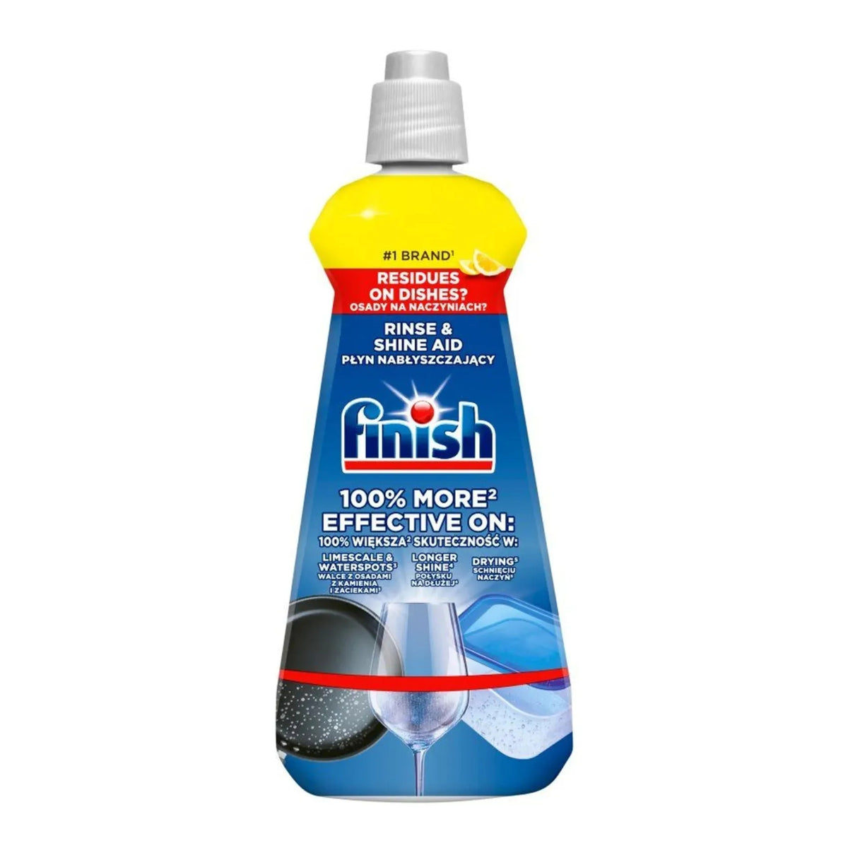 Finish Rinse & Shine Lemon Dishwasher Polishing Liquid 400 ml