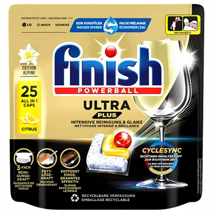 Finish ULTRA Plus 25 Citrus Dishwasher Tablets