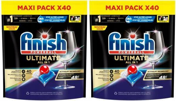 Finish Ultimate All in 1 Dishwasher Capsule 2x40= 80pcs