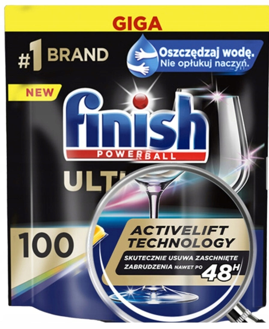 Finish Ultimate Plus Dishwasher Capsules 100 Pack 1220 g