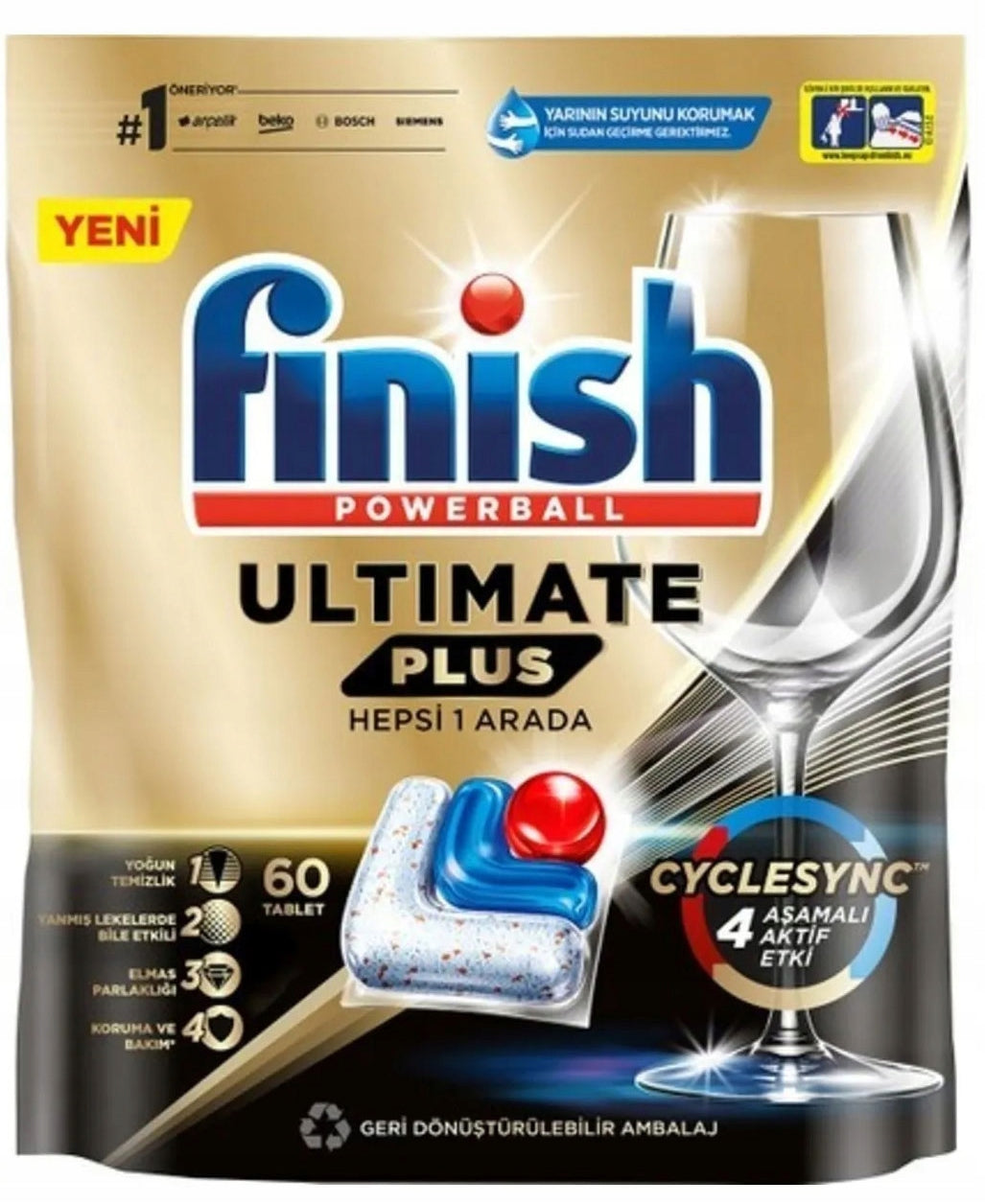 Finish Ultimate Plus Dishwasher Capsules 60pcs