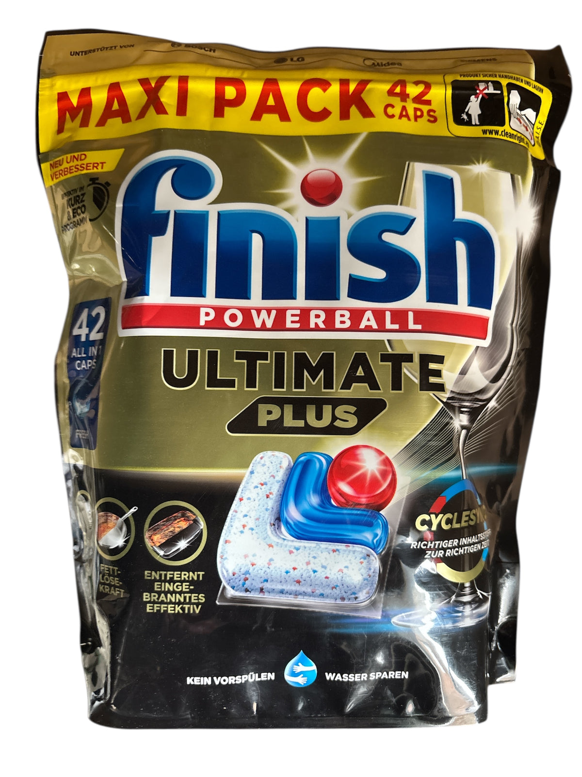Finish Ultimate Plus Dishwasher Tablets Power 42 Pack from Germany