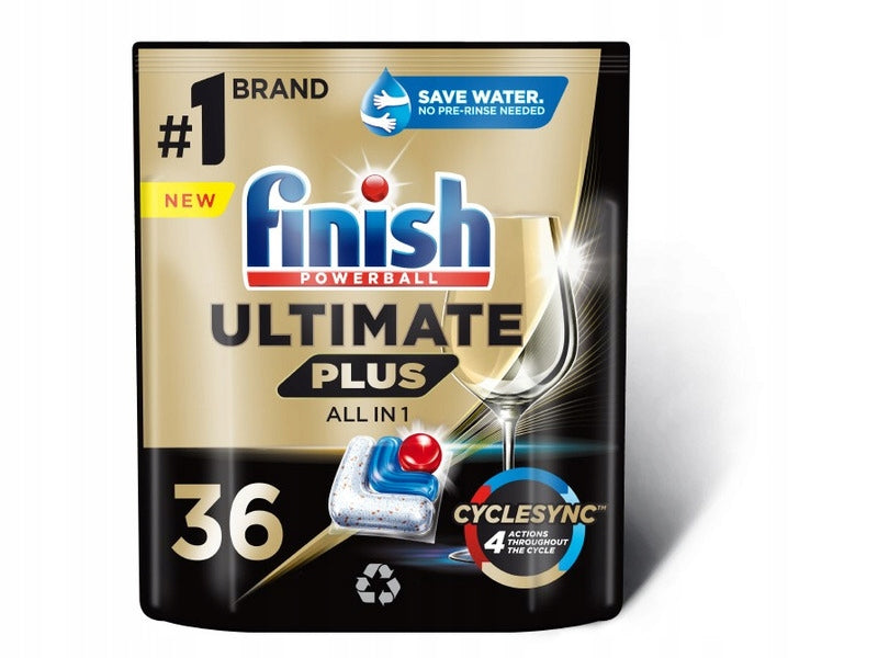 Finish Ultimate Plus Fresh Dishwasher Capsules 36 Pieces Brand Finish