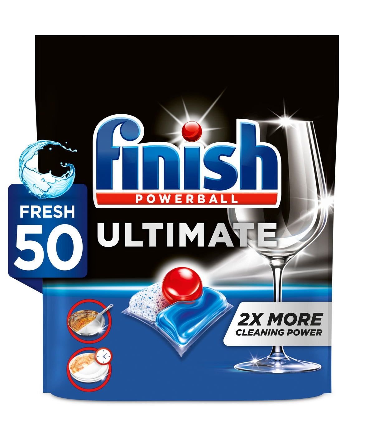 Finish Ultimate Powerball fresh dishwasher capsules 50 pieces