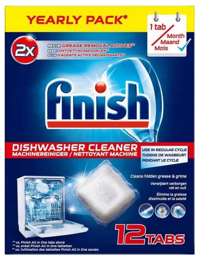 Finish dishwasher cleaning tablets 12 pcs. Packaging status original