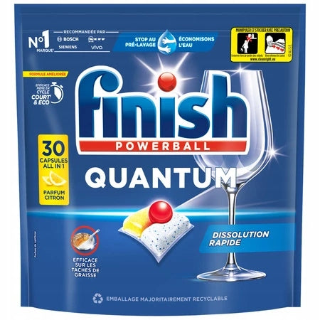 Finish quantum dishwasher capsules 33 pieces citron lemon