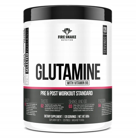 Fire Snake Nutrition | Glutamine 600g | Raspberry| Amino Acids | Support Brand Fire Snake