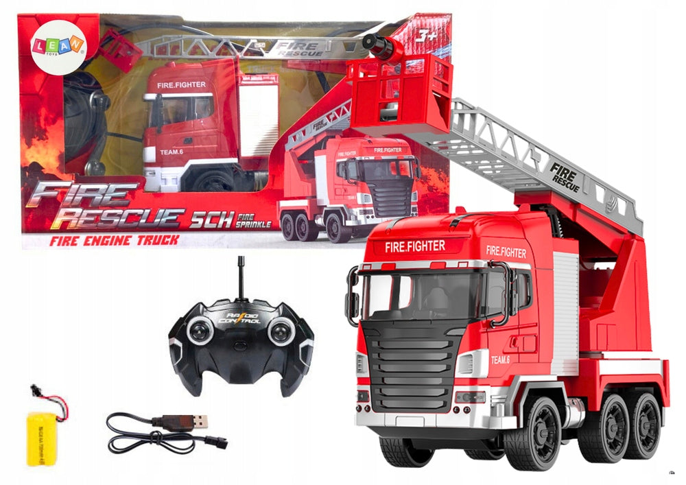 Fire Truck With Boom Remote Controlled RC Spray Light