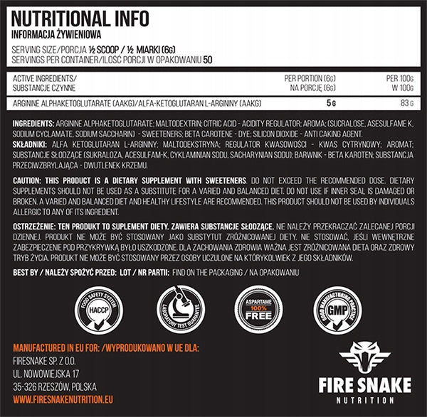 FireSnake - AAKG - 300g apple EAN (GTIN) 5903268530867