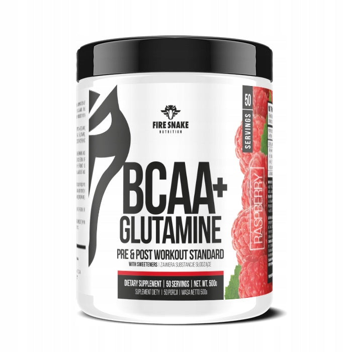 FireSnake - BCAA + Glutamine - 500g raspberry