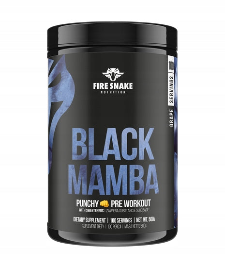 FireSnake BLACK MAMBA 500g PUMP PRE WORKOUT PUMP STRENGTH Grape / Grape Manufacturer code 5903268536425