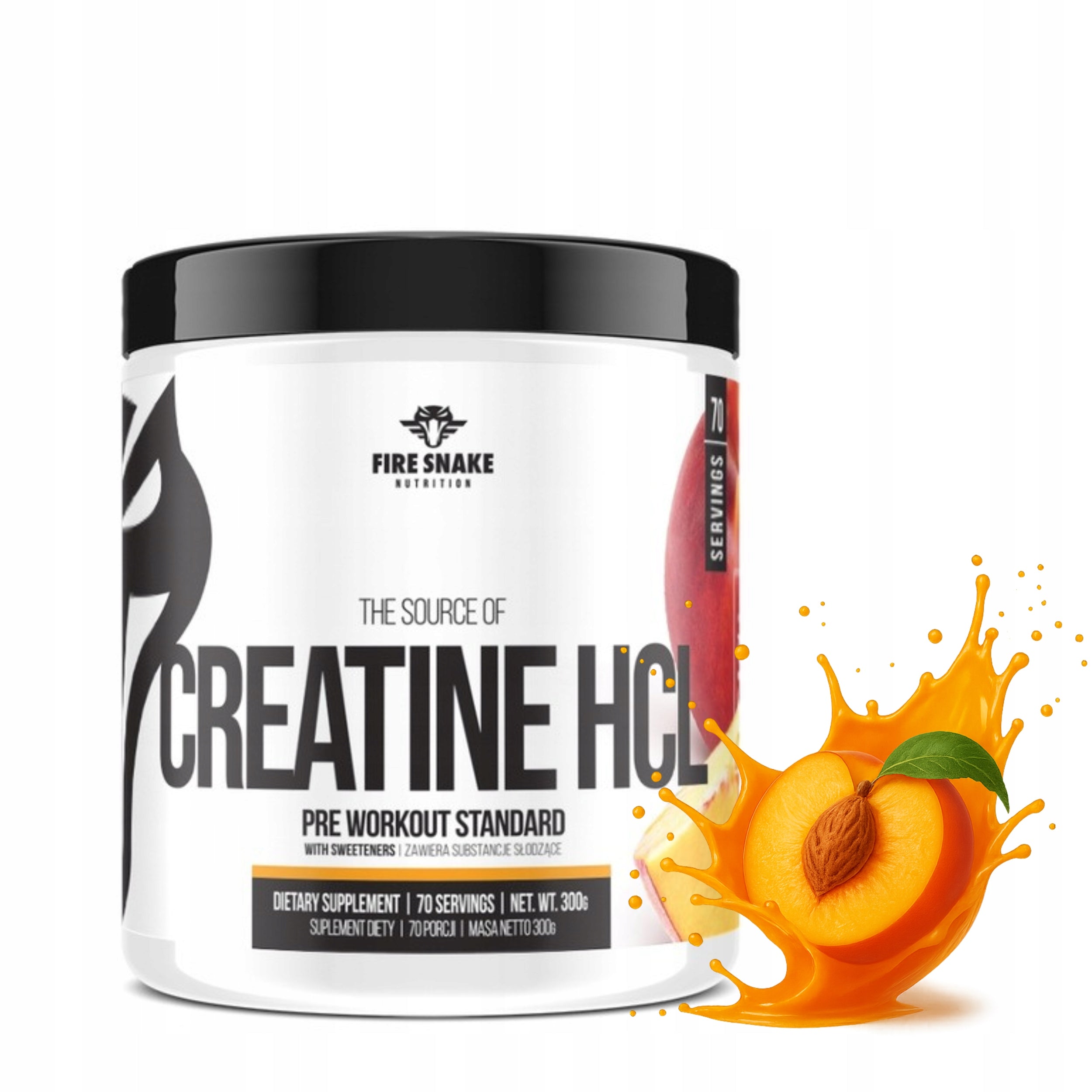 FireSnake CREATINE HCL CREATINE HYDROCHLORIDE 300g CREATINE Peach