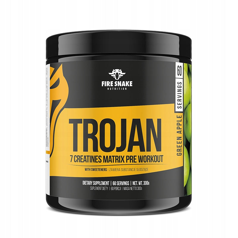FireSnake TROJAN 300g 7 CREATINE CLOUT CREATINE STACK OROTAN MIX Apple