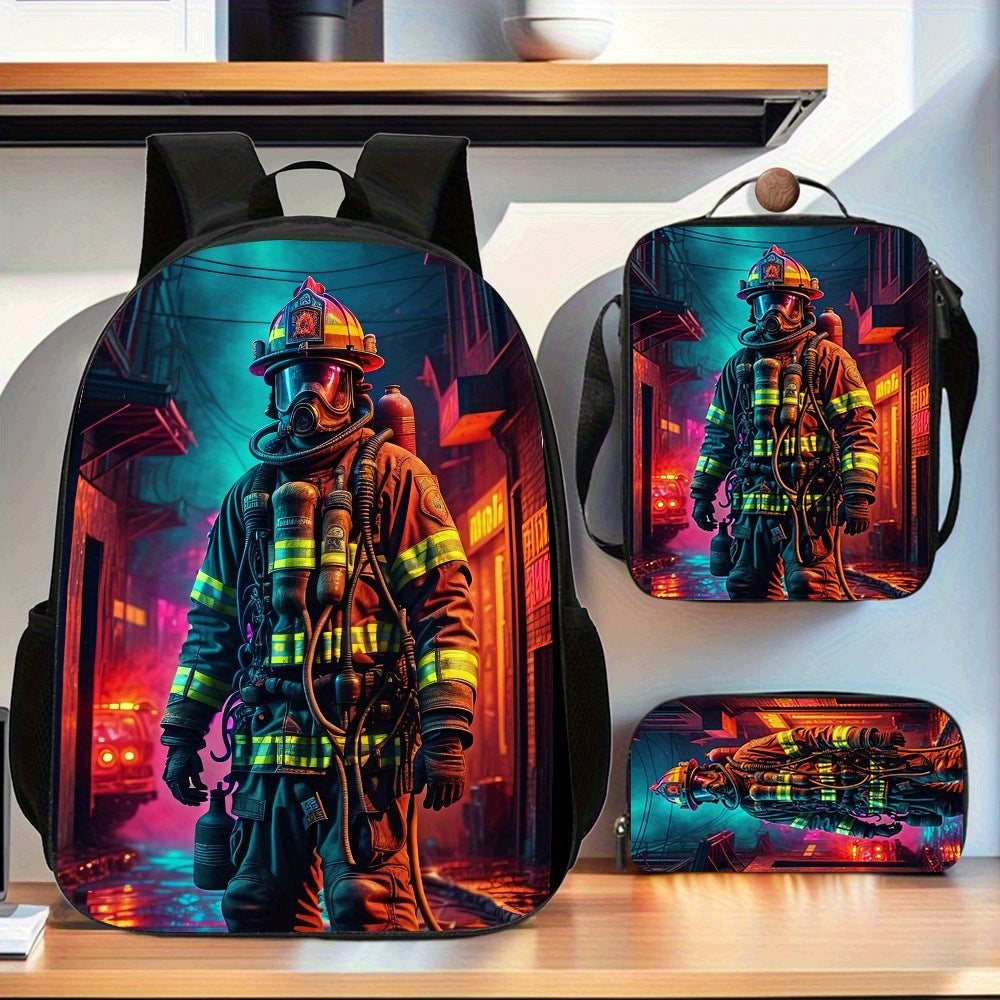 Firefighter Backpack Set 3-Piece Fashion