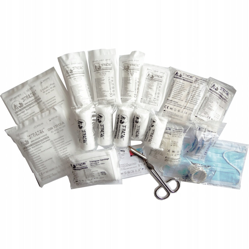 First aid kit equipment cartridge according to DIN 13164 PLUS with mouthpiece EAN (GTIN) 5905248501553