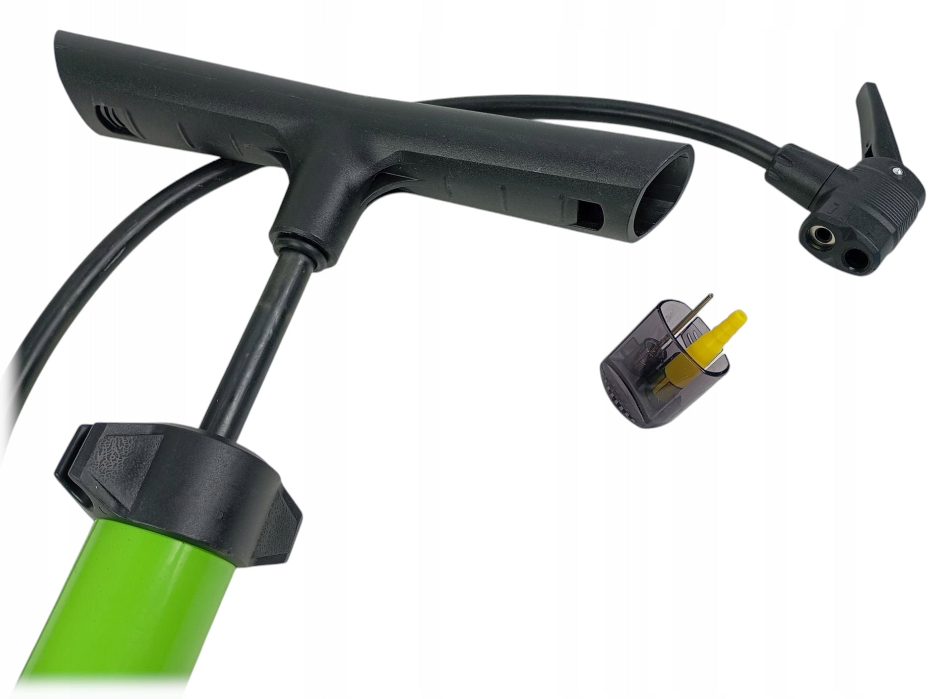 Fischer Bicycle Pump Handheld Floor Car Pressure Gauge 5,5 Bar Color green