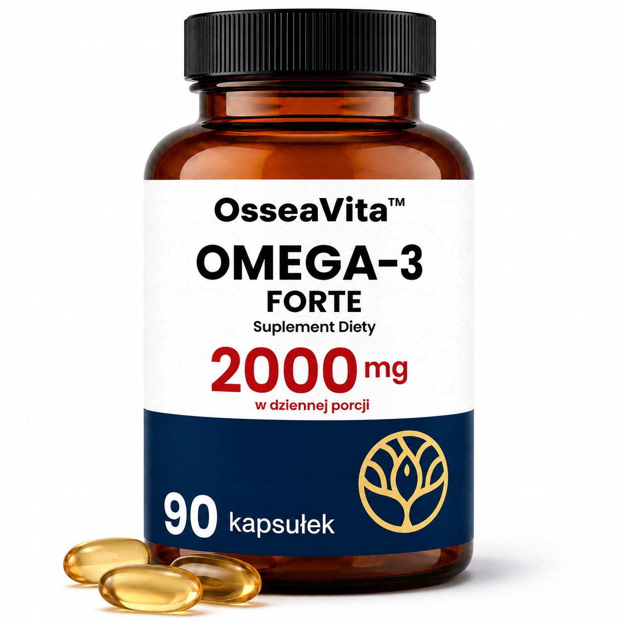 Fish Omega 3 FORTE 2000 mg | EPA 1000mg | DHA 500mg OsseaVita 90 capsules