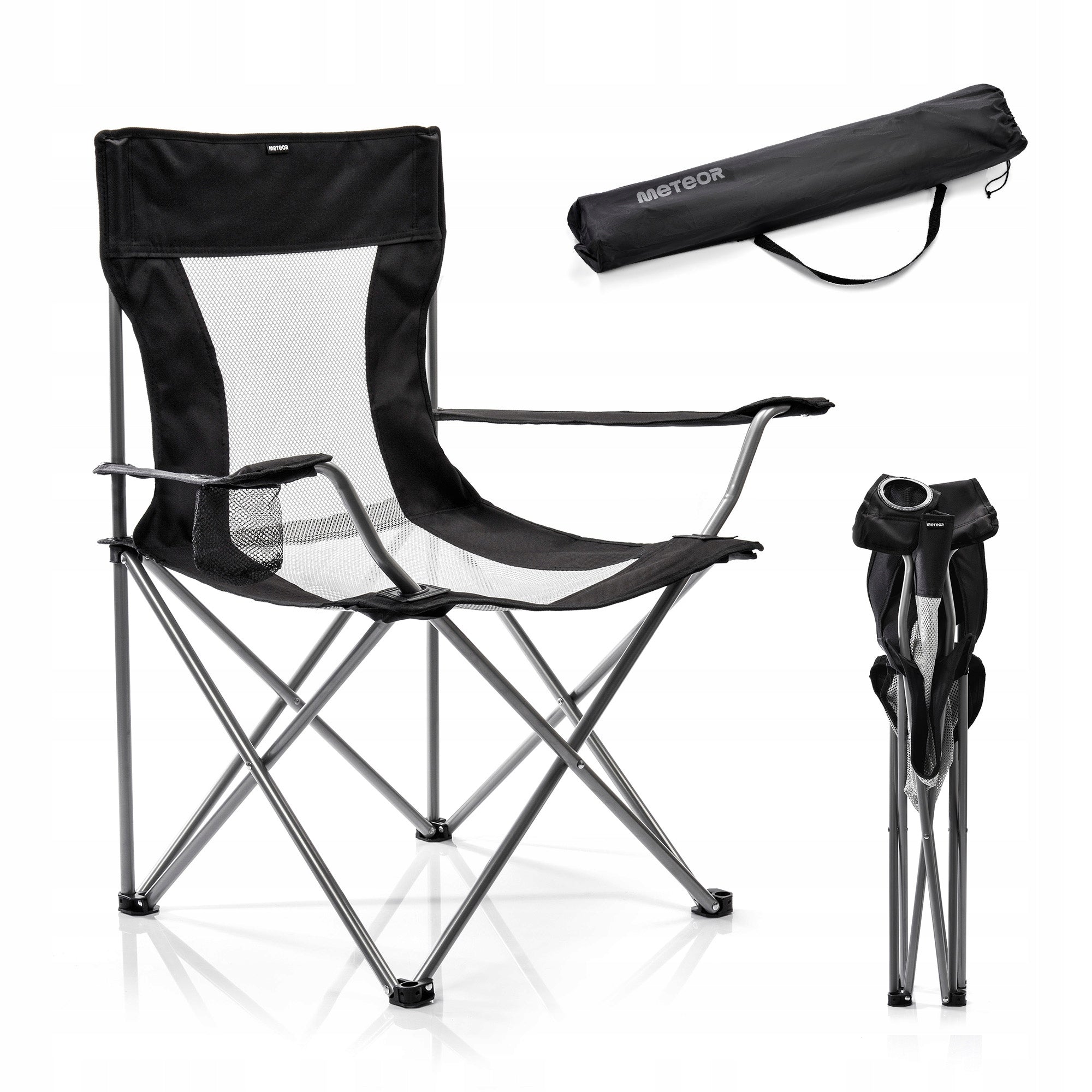 Fish chair comfortable with ARMRESTS and backrest up to 100kg Highchair Color black