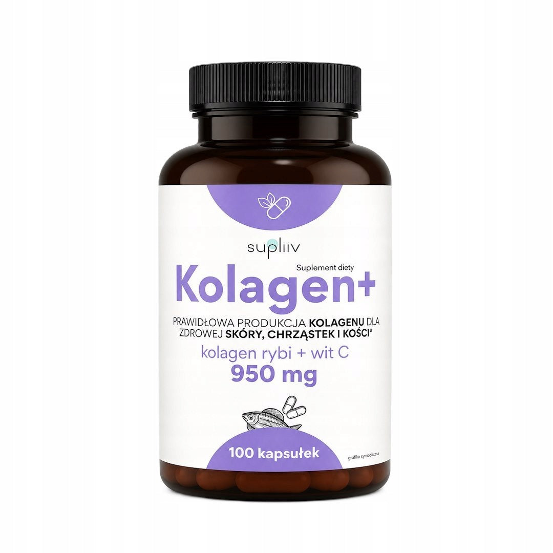 Fish collagen + vitamin C 100 caps. SUPLIIV
