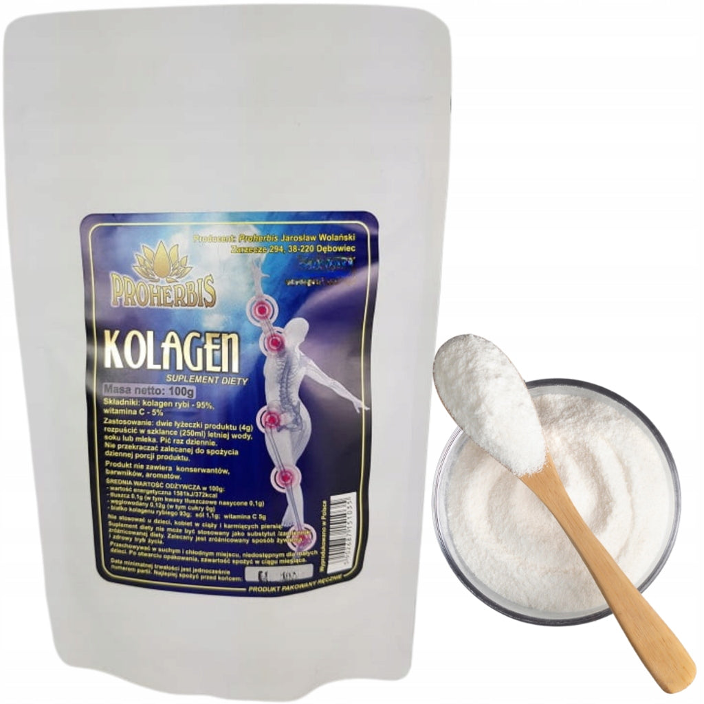Fish collagen with vitamin C 100g PURE SEA without additives for STRONG JOINTS skin