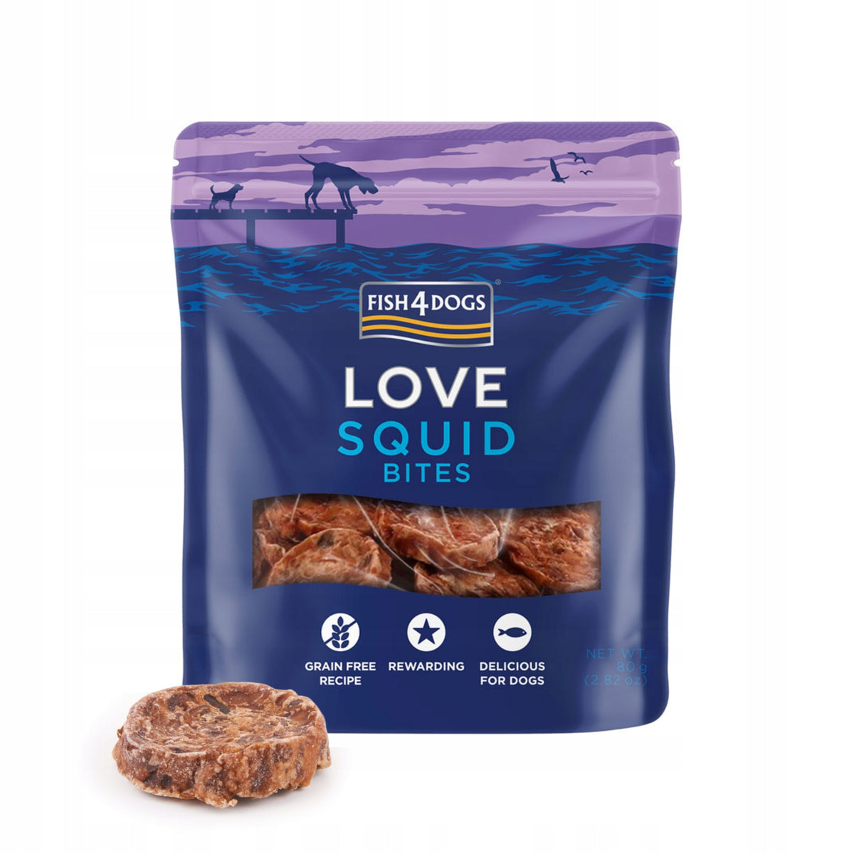 Fish4Dogs LOVE Squid Bites 80g