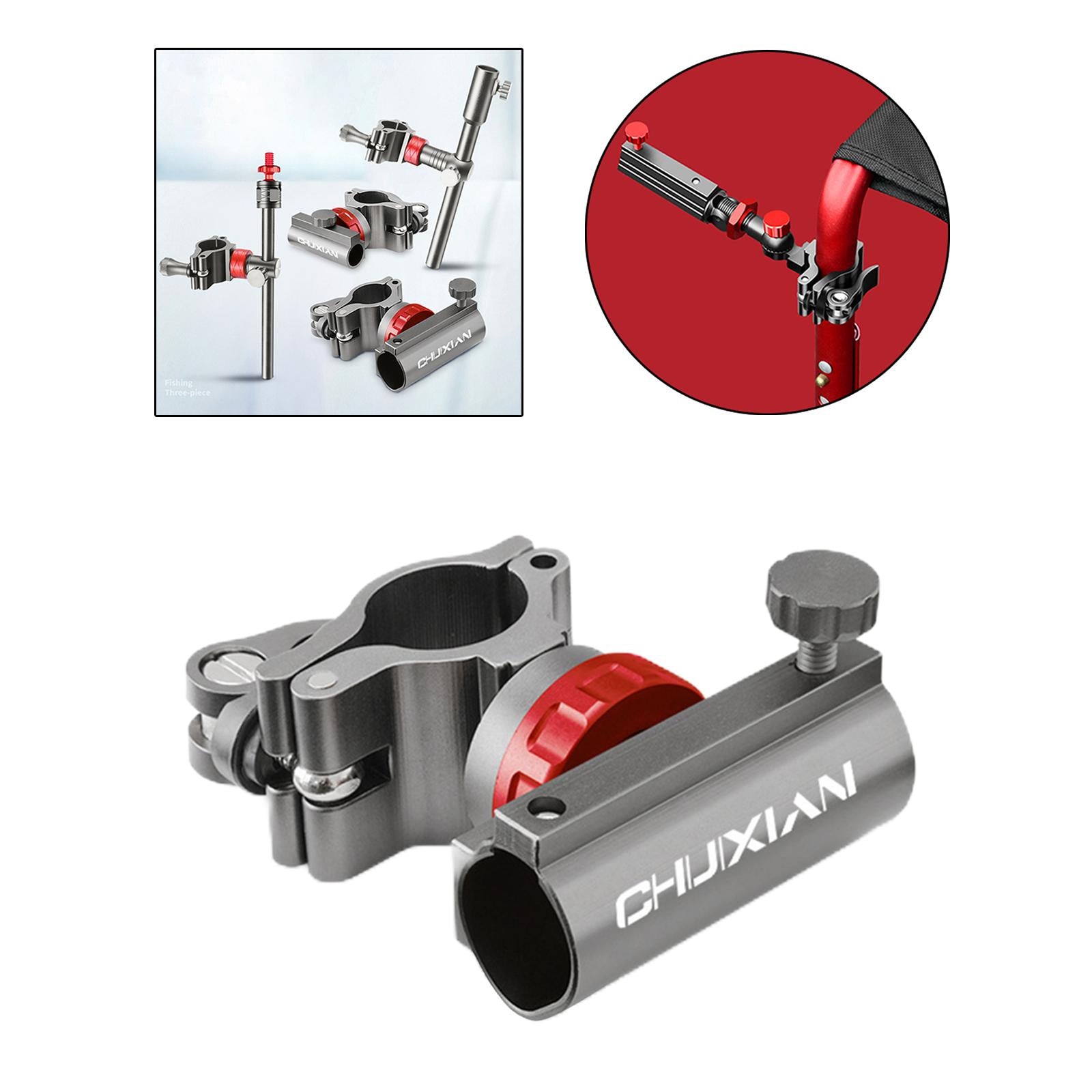 Fishing Accessories Adjustable Rod Holder 360° Model Krzesło wędkarskie Uchwyt na wędkę Lekkie przynęty