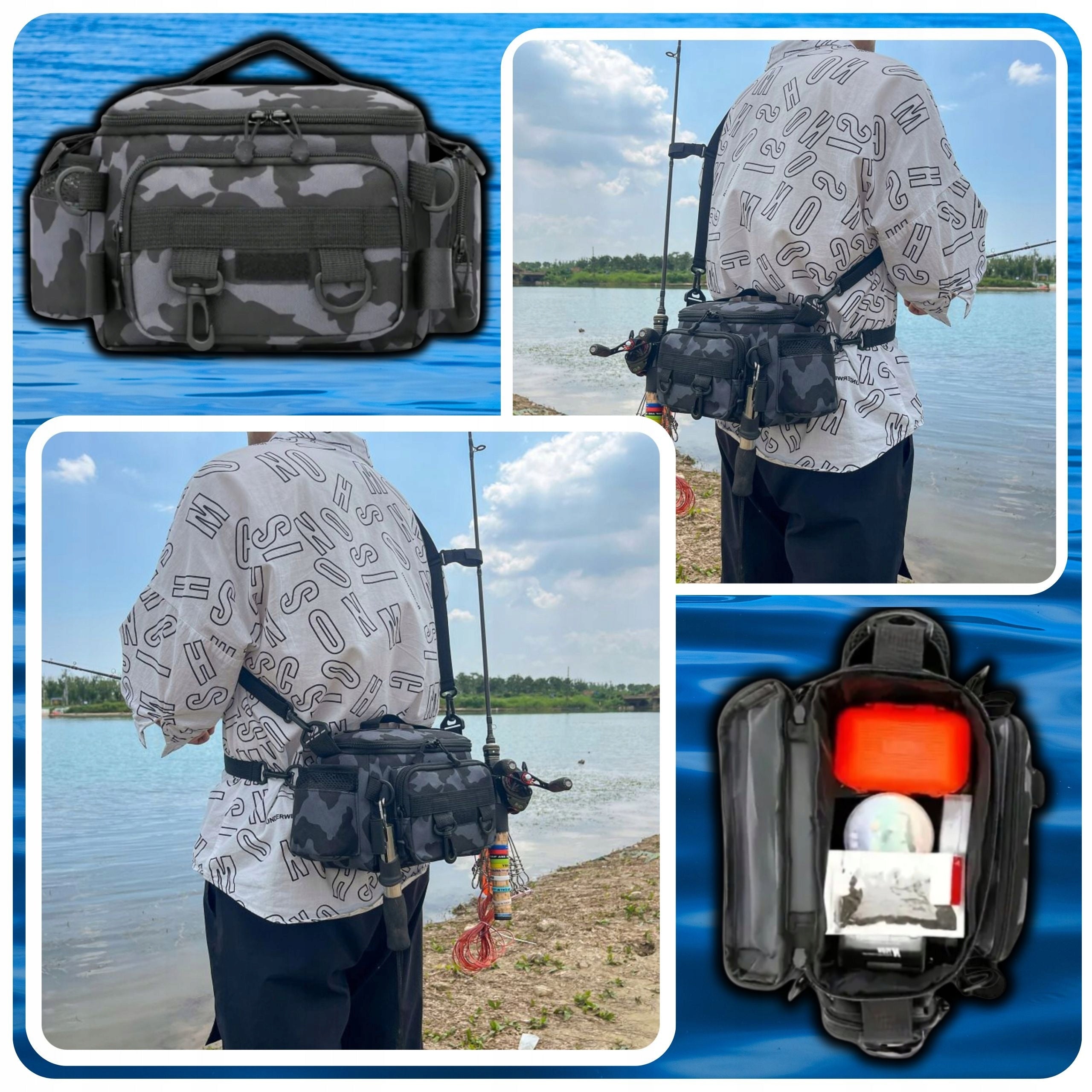 Fishing BAG SPINNING Lure Accessories Spinning WATERPROOF LARGE Packaging status original
