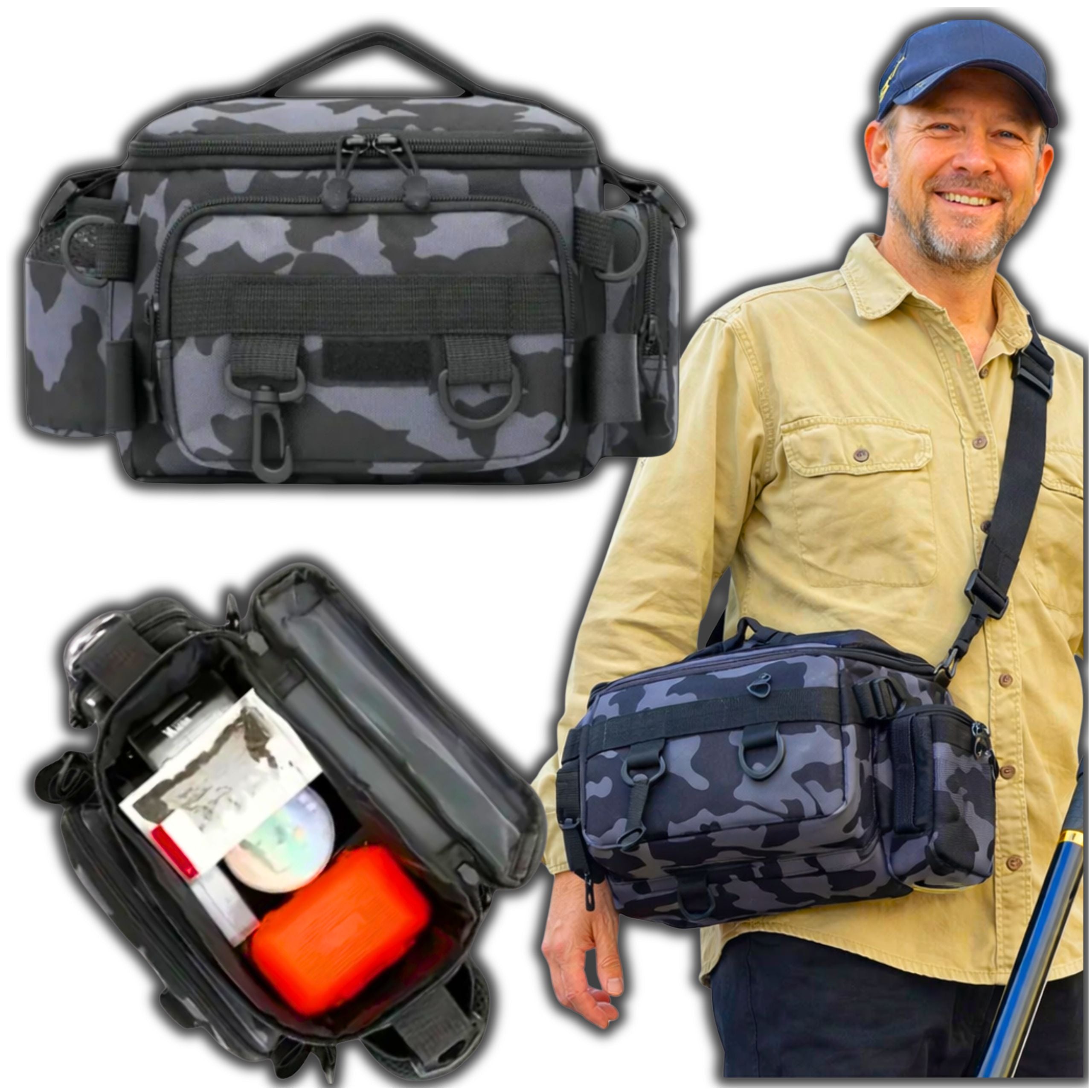 Fishing BAG SPINNING Lure Accessories Spinning WATERPROOF LARGE