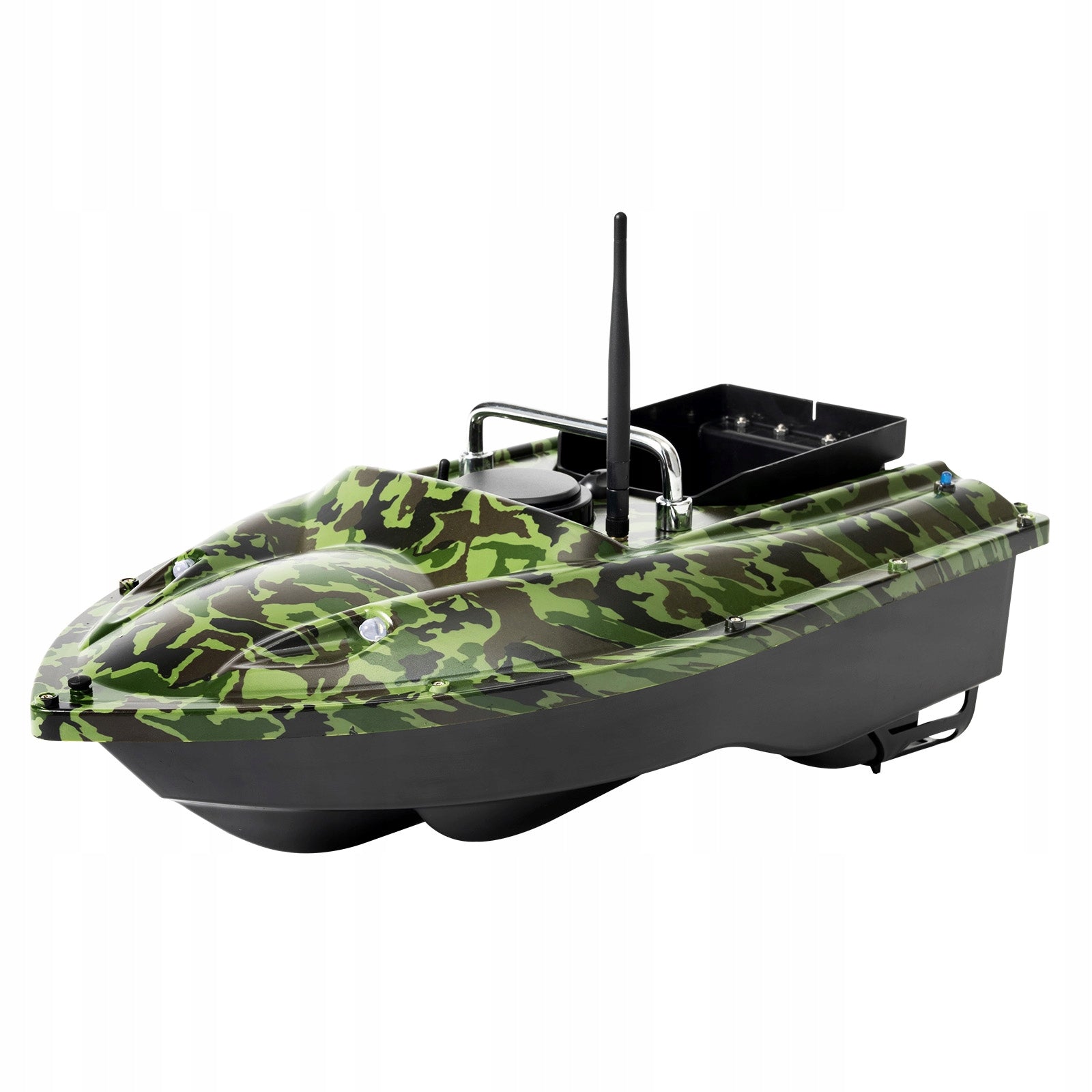 Fishing Bait Boat 500m Remote Control 1.5kg Capacity LED Lights for Lake Packaging status original